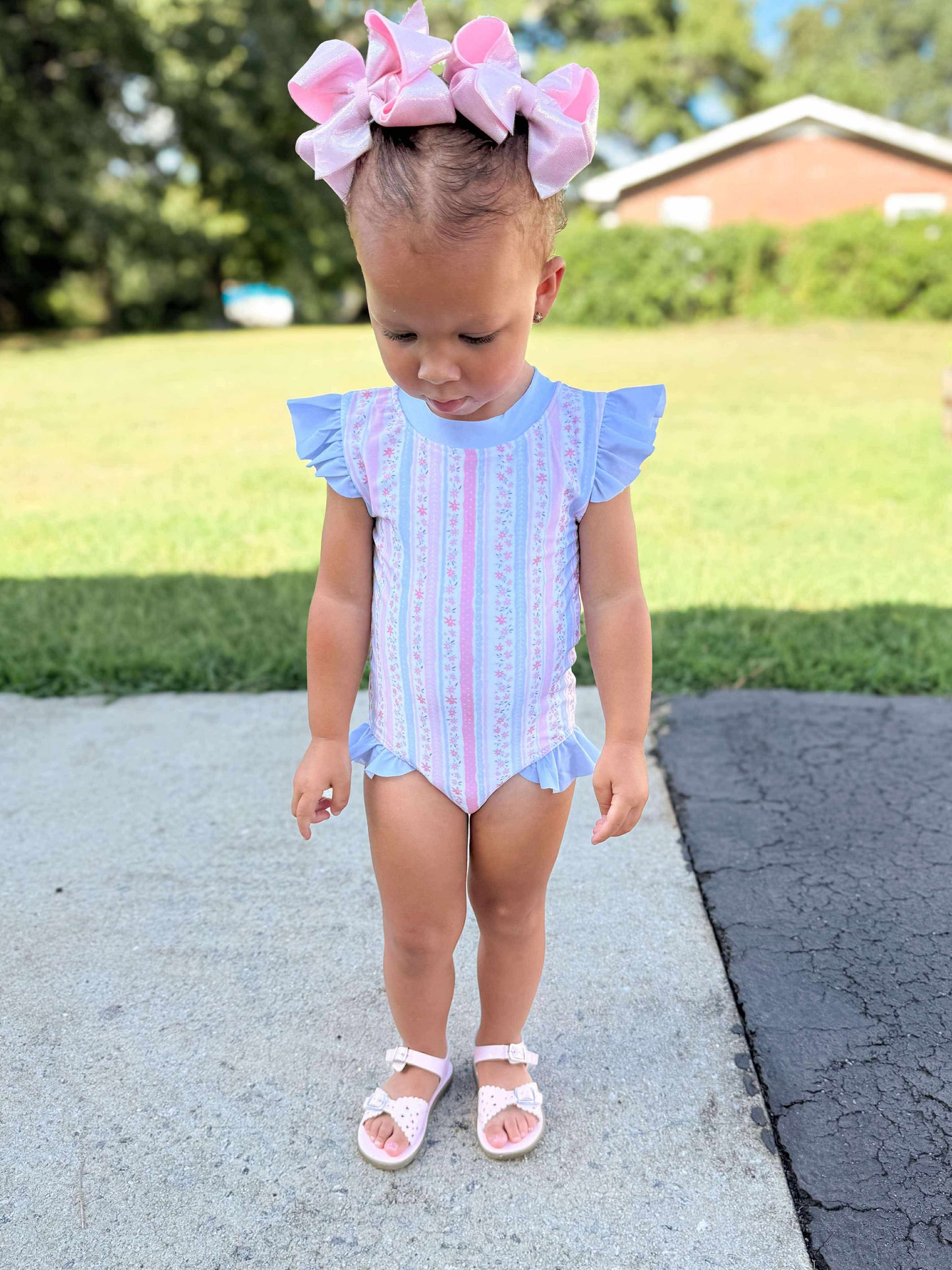 SUMMER STRIPED SWIM GIRL 1PC