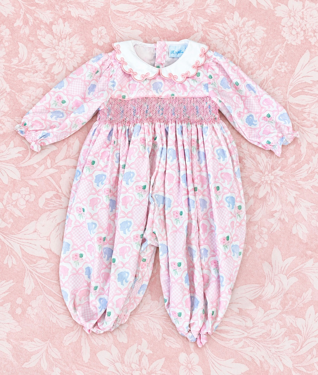GIRL 'GET YOUR SPARKLE ON' SMOCKED ROMPER