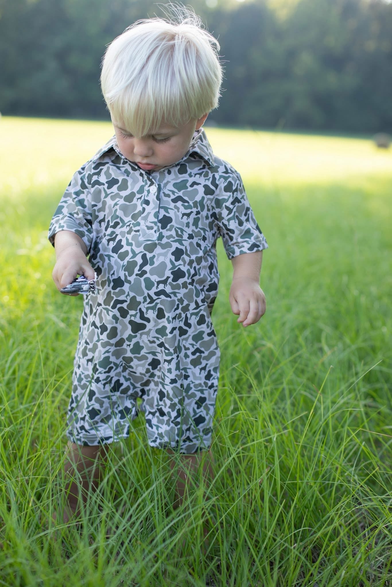 CAMO COLLARS POLO ROMPER
