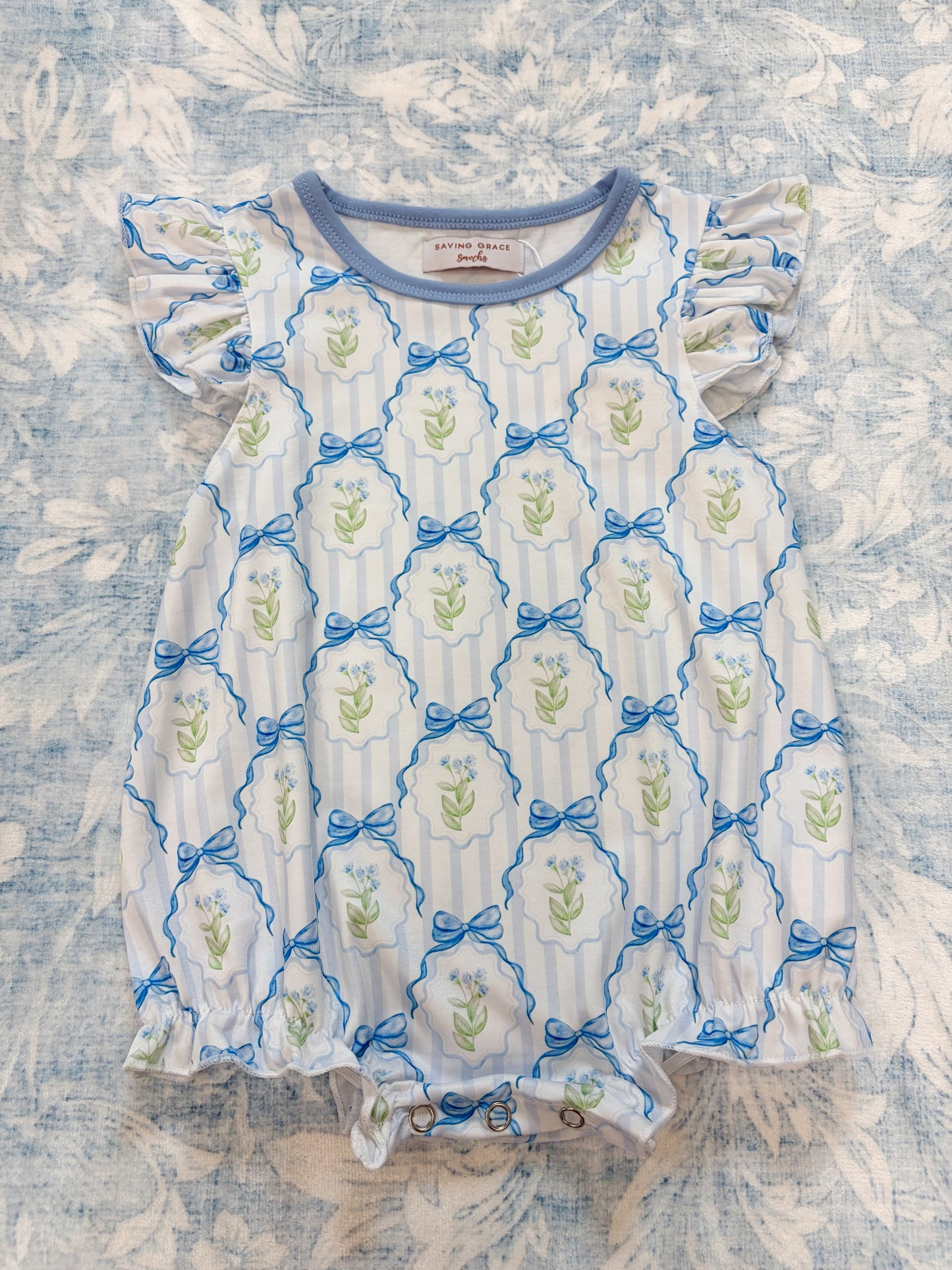 GIRL BLUE RIBBON BASICS KNIT BUBBLE