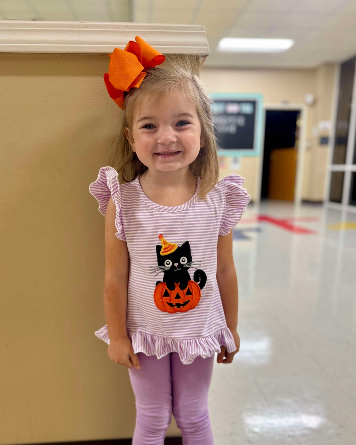 GIRL HALLOWEEN TEES CAT SHIRT