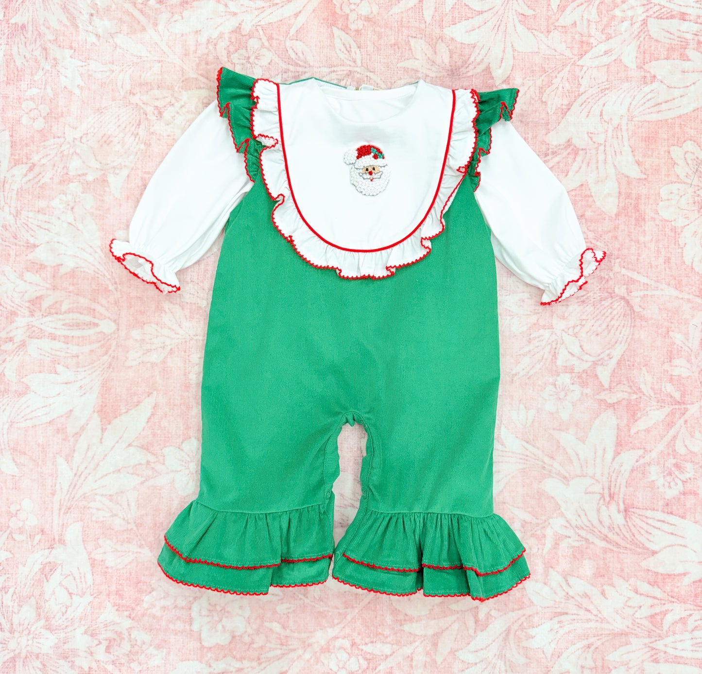 SANTA & CORDUROY GIRL ROMPER
