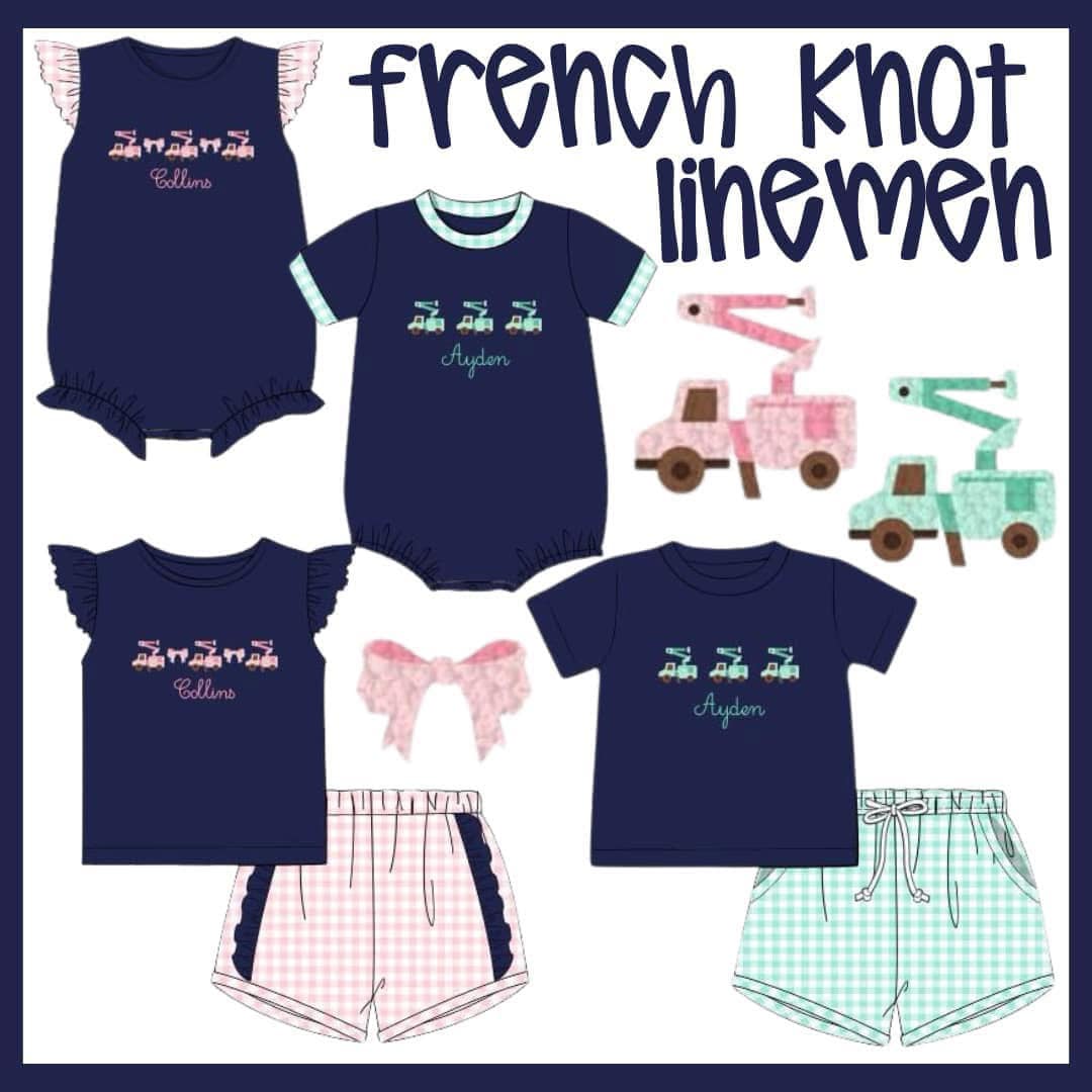 FRENCH KNOT LINEMEN GIRL BUBBLE