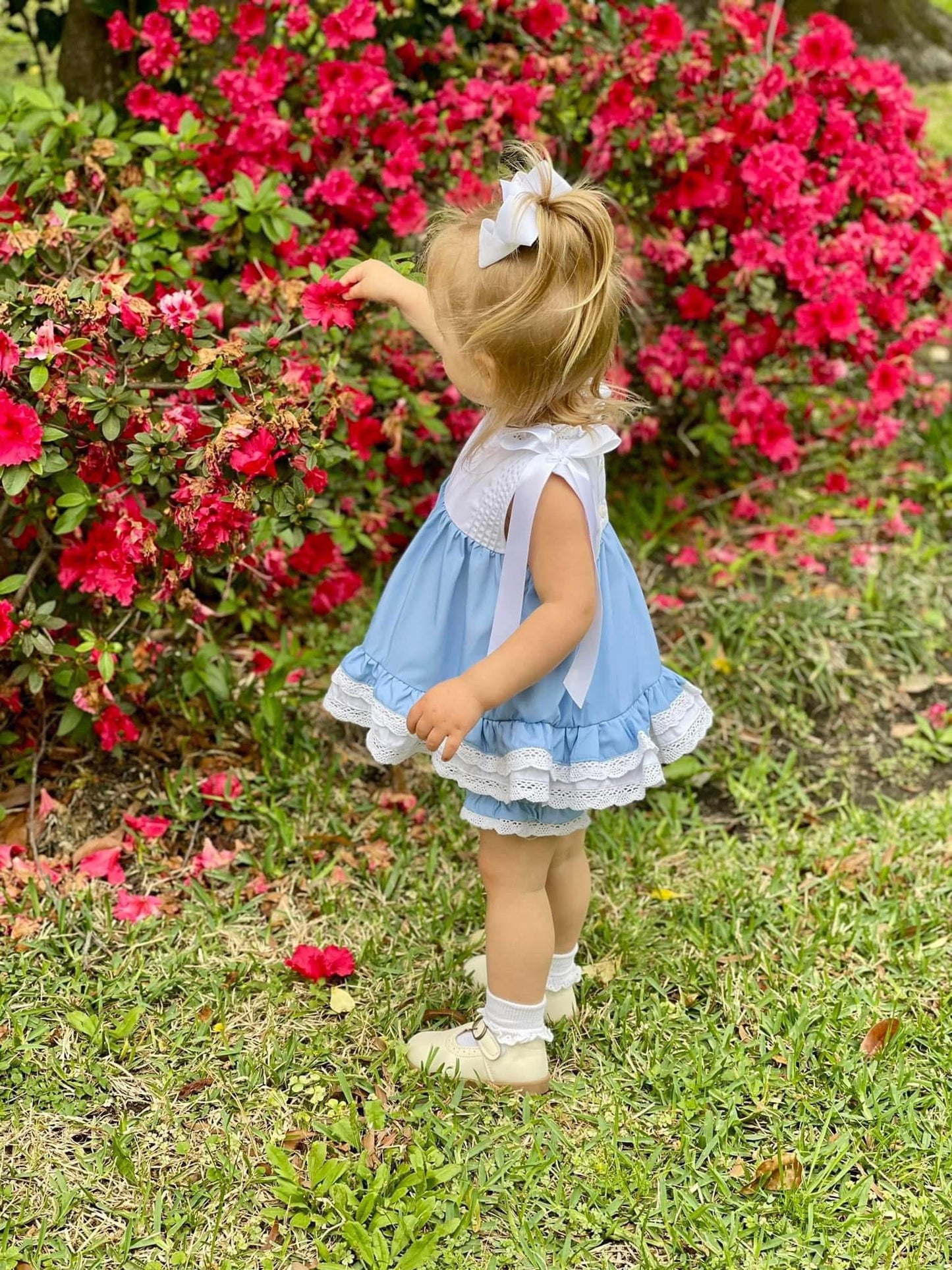GIRLS TIMELESS BLUES BLOOMER SET