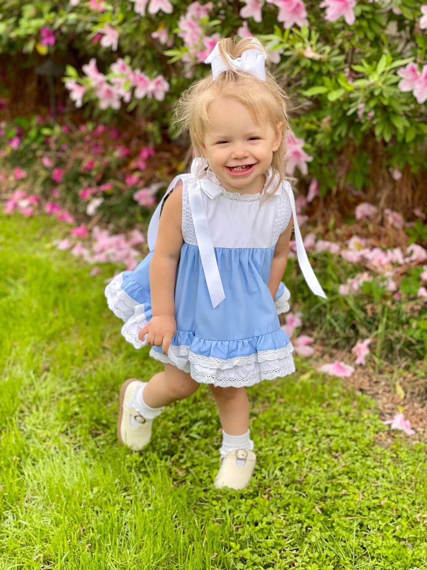 GIRLS TIMELESS BLUES BLOOMER SET