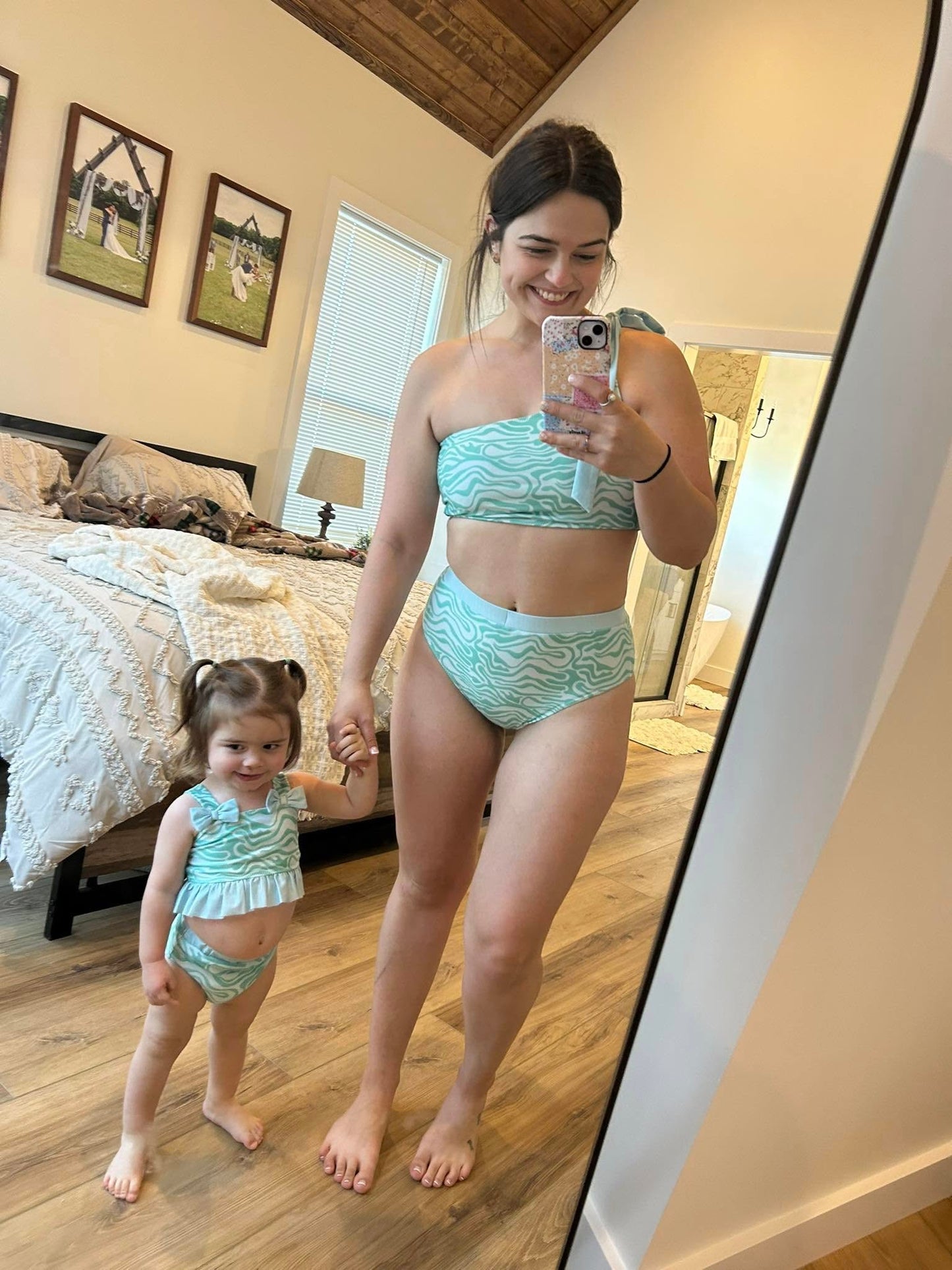 MOM TOTALLY FUNKY TEAL SWIM