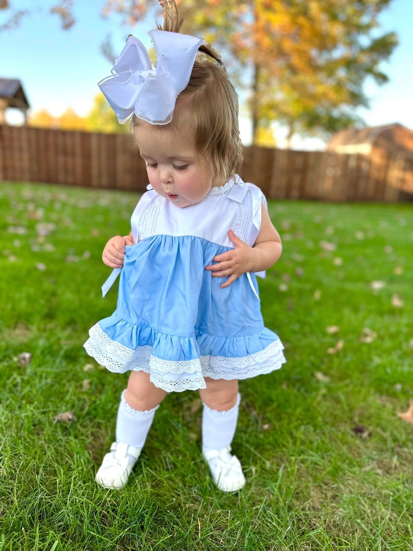 GIRLS TIMELESS BLUES BLOOMER SET