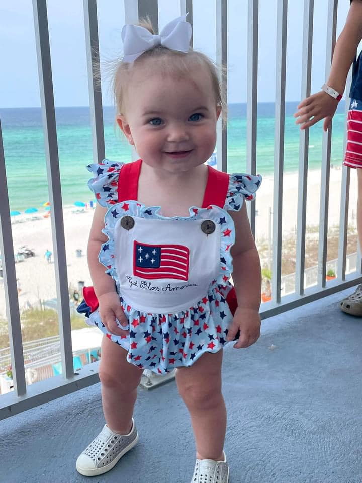 GOD BLESS AMERICA GIRL BUBBLE