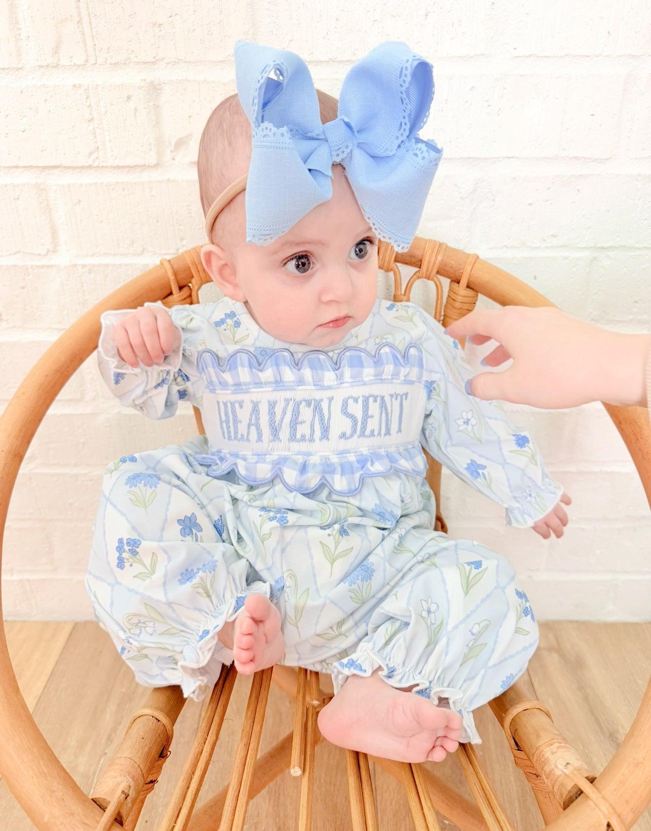 "HEAVEN SENT" FLORAL SMOCK ROMPER
