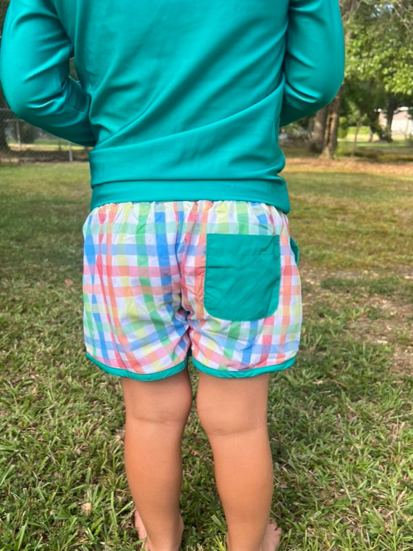 CHEESEBURGER IN PARADISE SWIM BOY TRUNKS