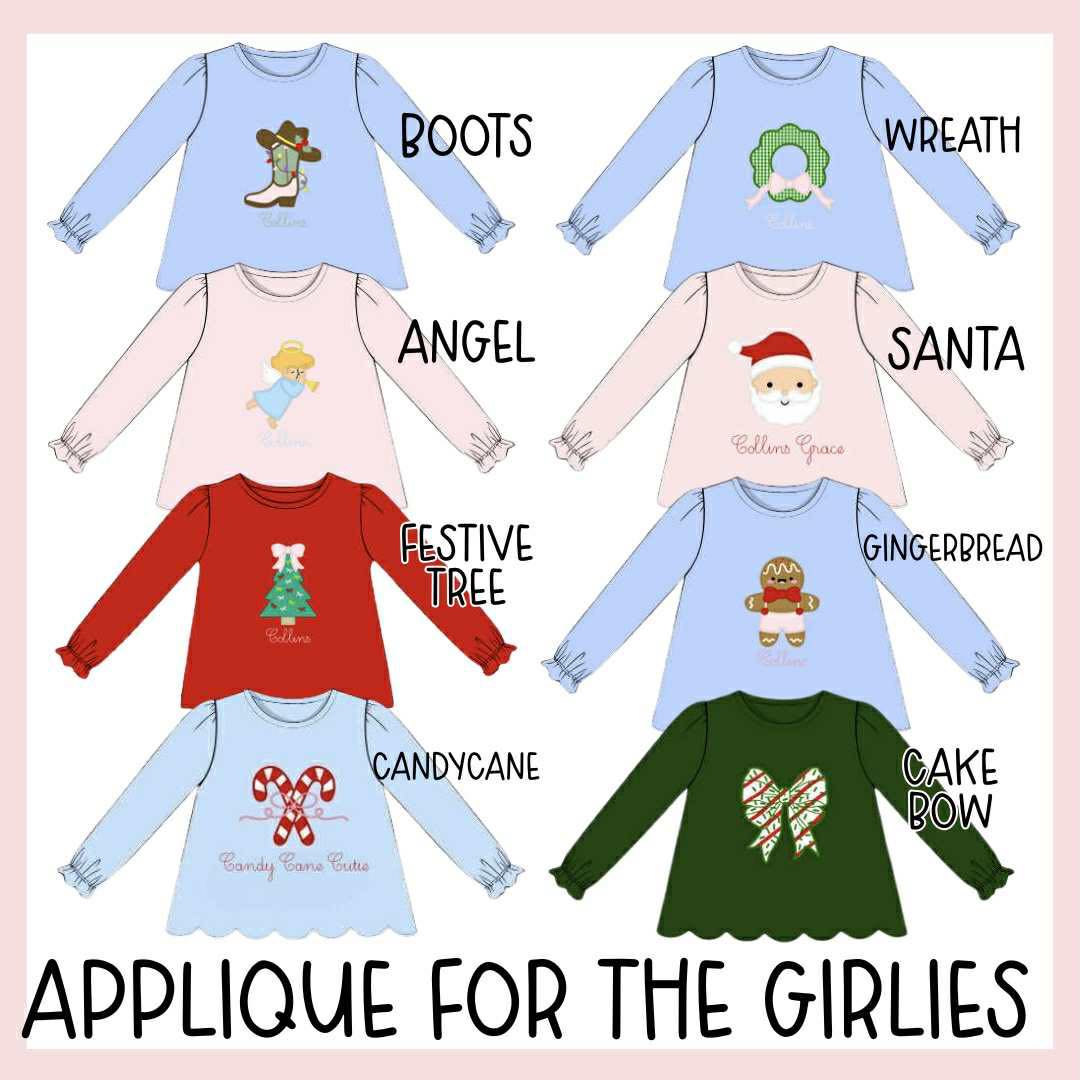 APPLIQUE FOR THE GIRLS ANGEL SHIRT