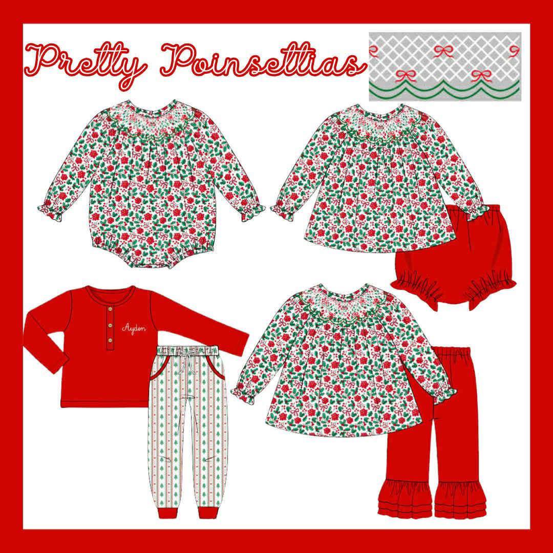 PRETTY POINSETTIAS GIRL BUBBLE