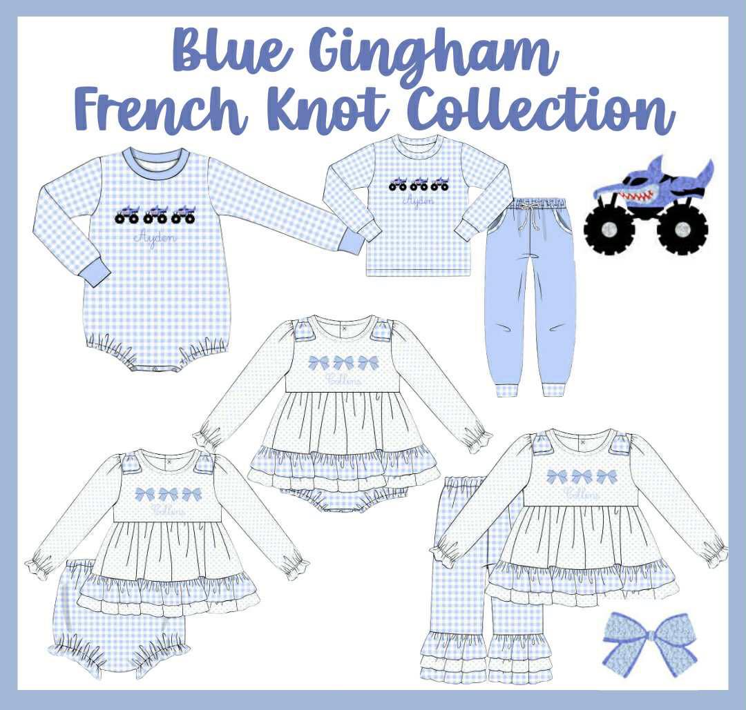 FRENCH KNOT MONSTER TRUCK BOY PANT SET