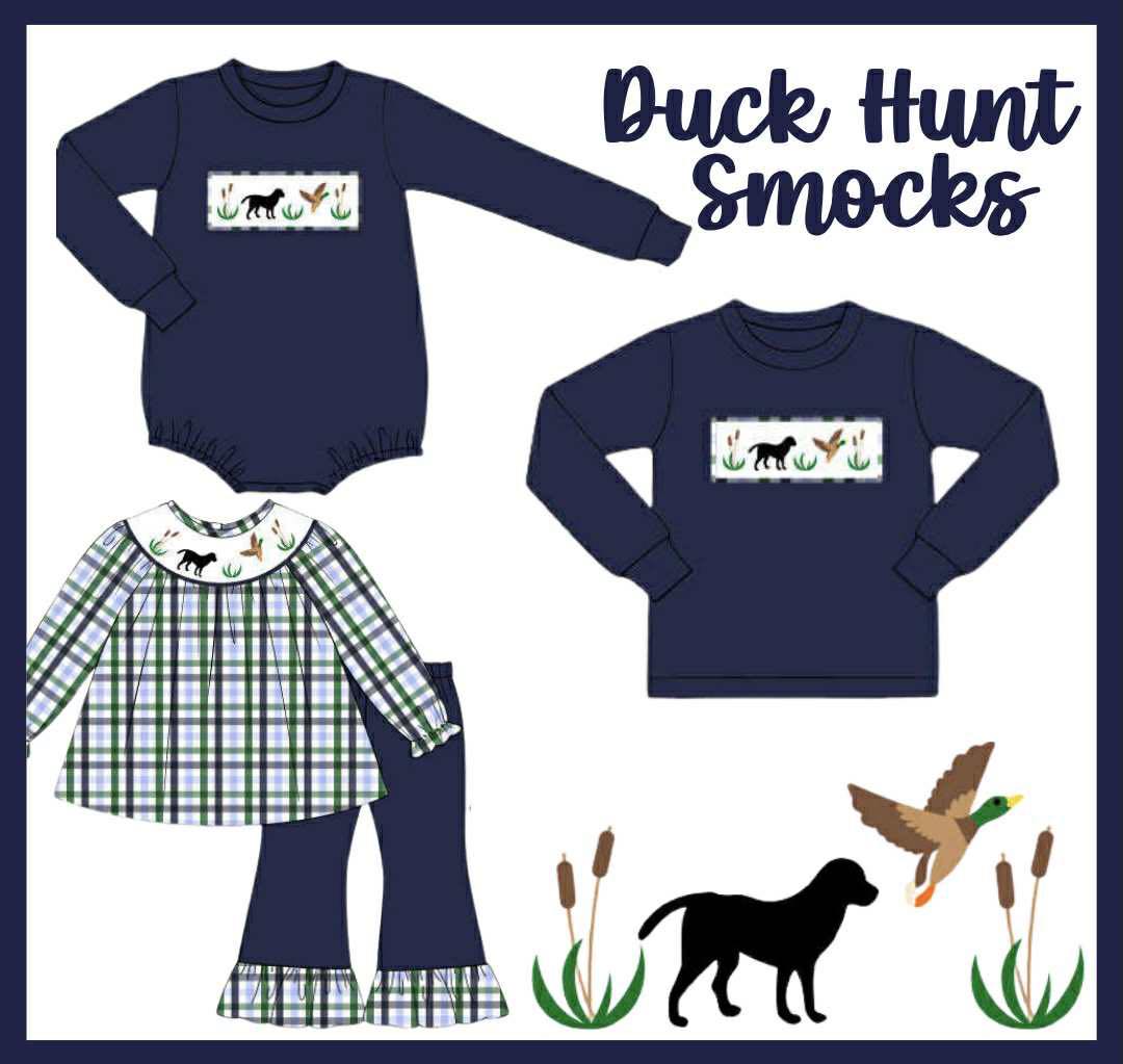 DUCK HUNT SMOCKED BOY SHIRT