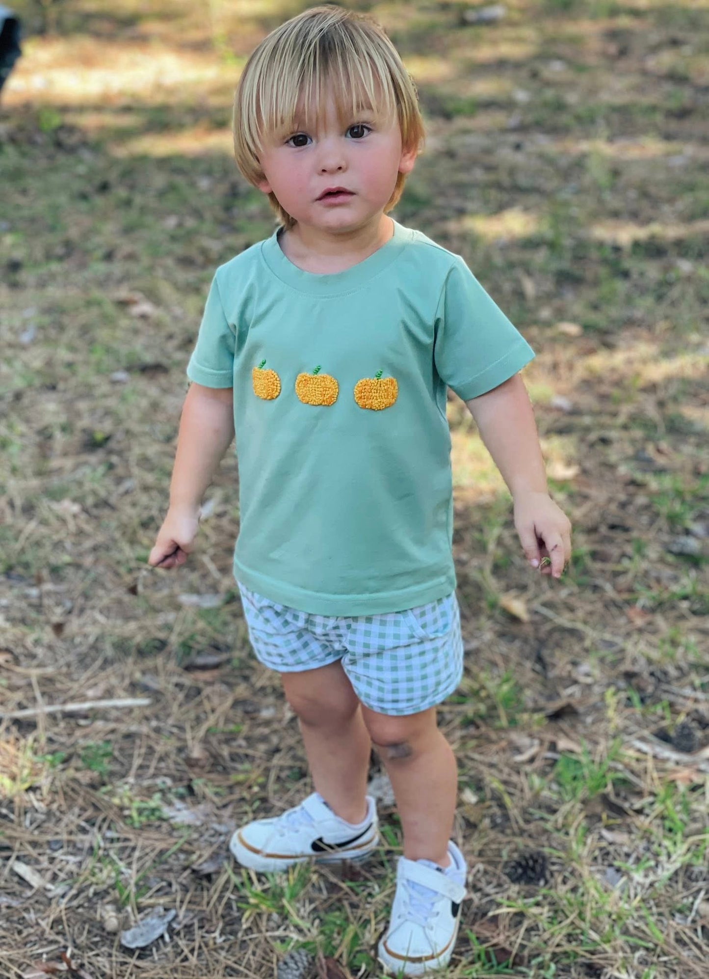 PUMPKIN TRIO BOY SHORT SET