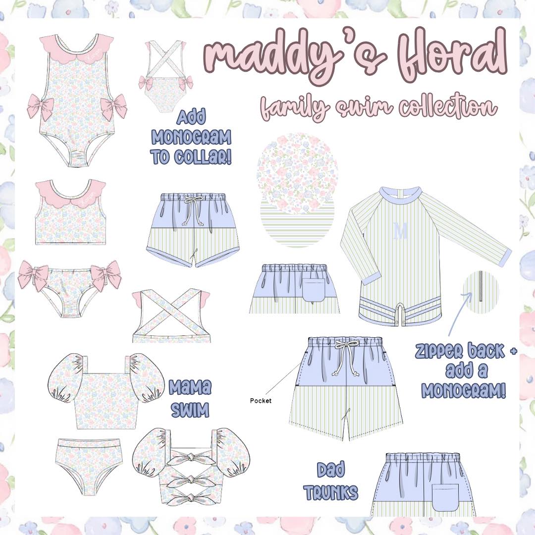 MADDY'S FLORAL BOY 1PC SWIM