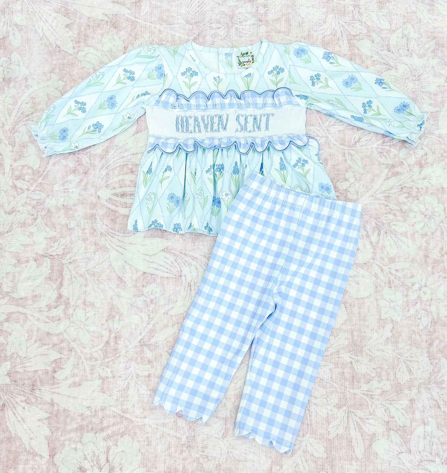 "HEAVEN SENT" FLORAL SMOCK LEGGING SET