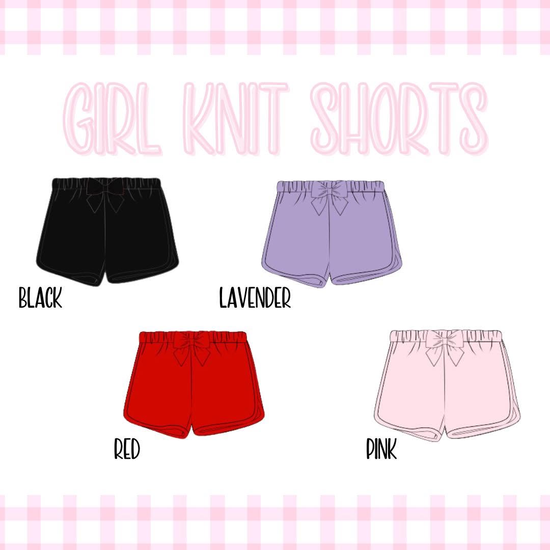 GIRL BLACK KNIT SHORTIES