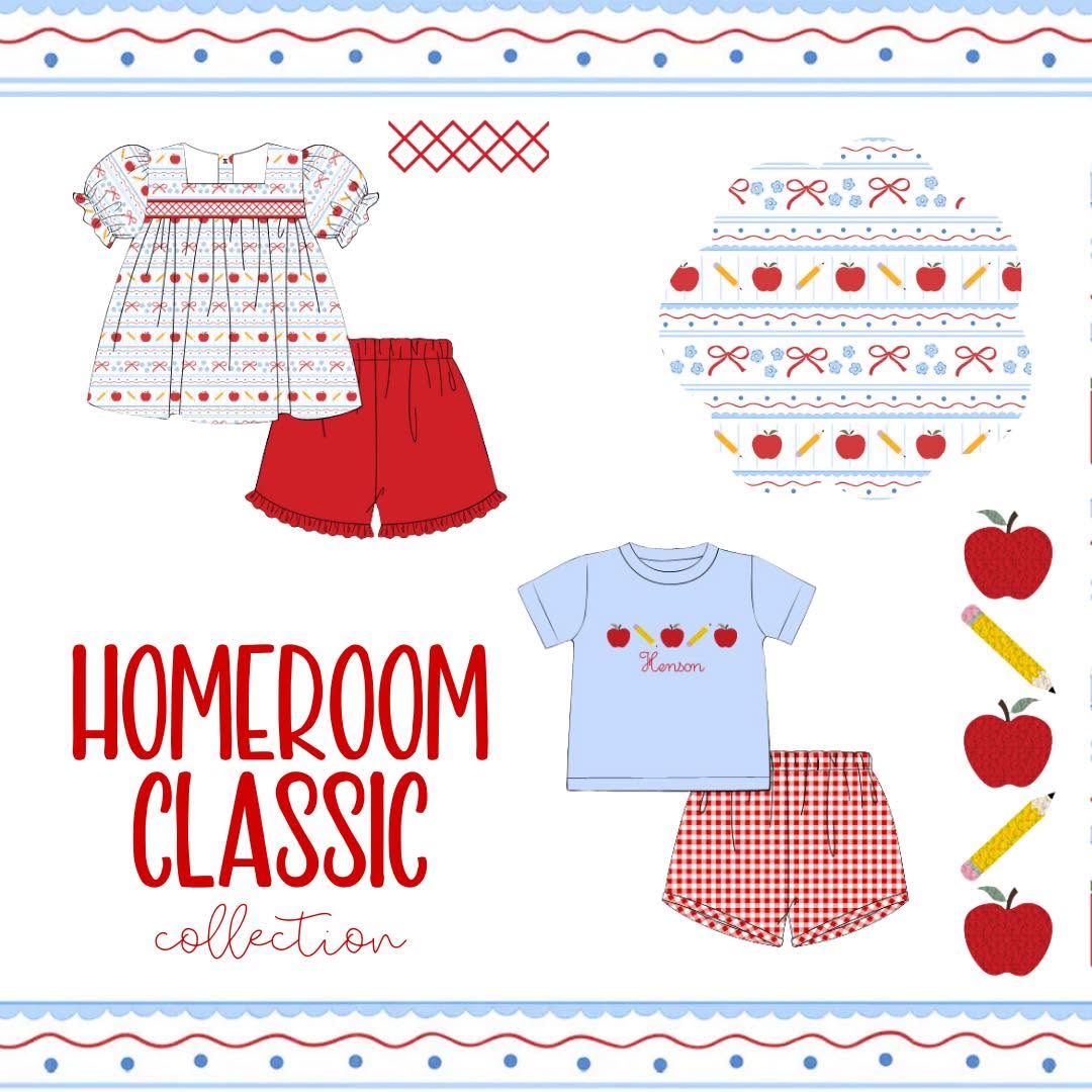 GIRL FRENCH KNOT HOMEROOM CLASSIC SHORT SET