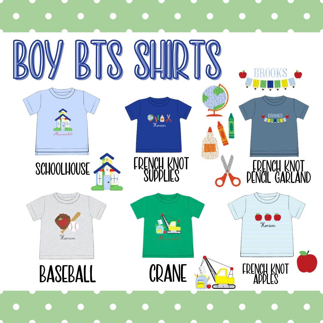 BOY CRANE APPLIQUE SHIRT