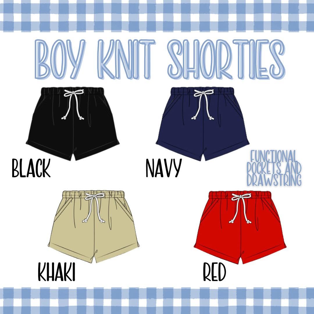 BOY RED KNIT SHORTIES