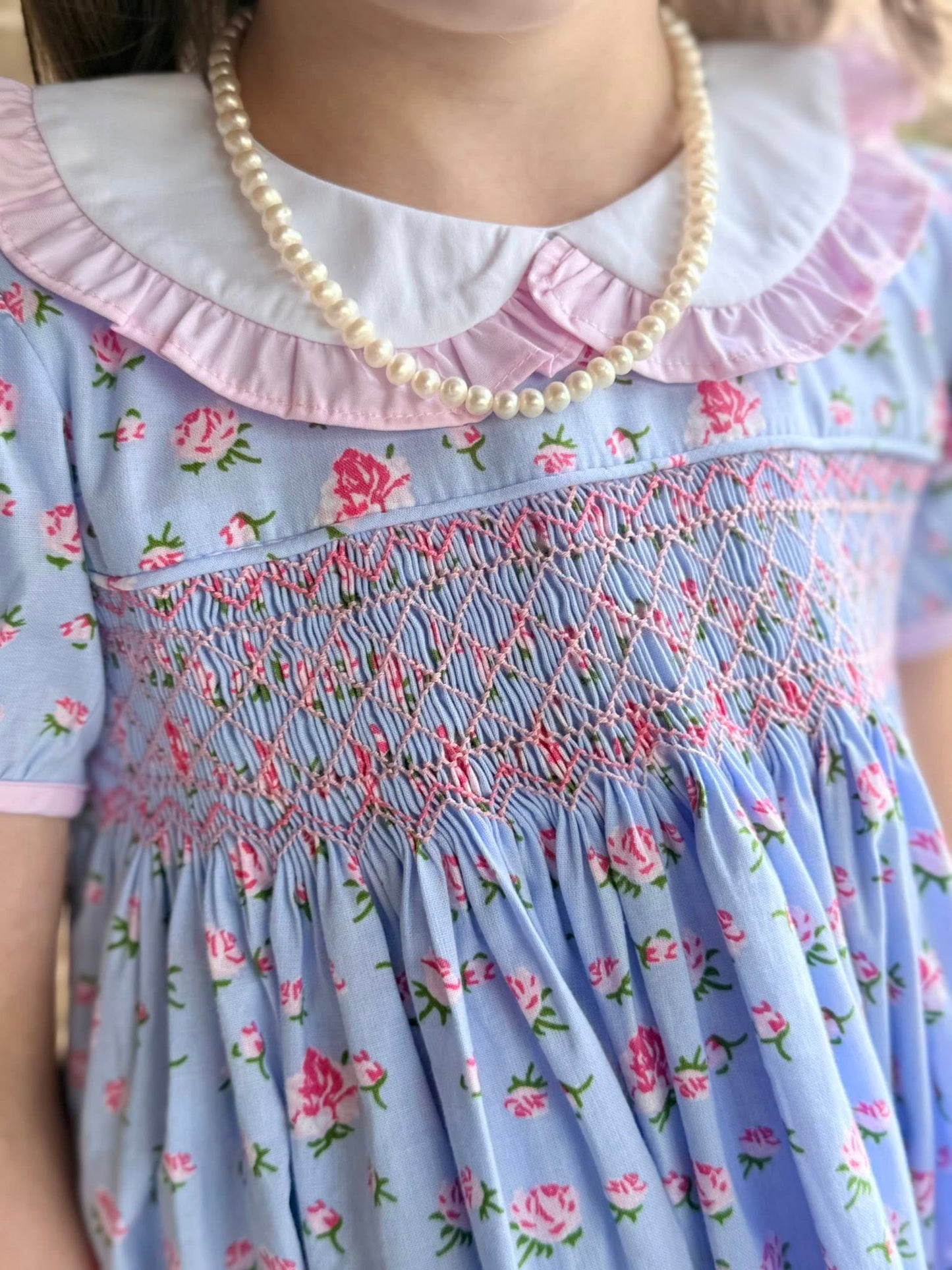 RUTH FLORAL GEO SMOCK DRESS