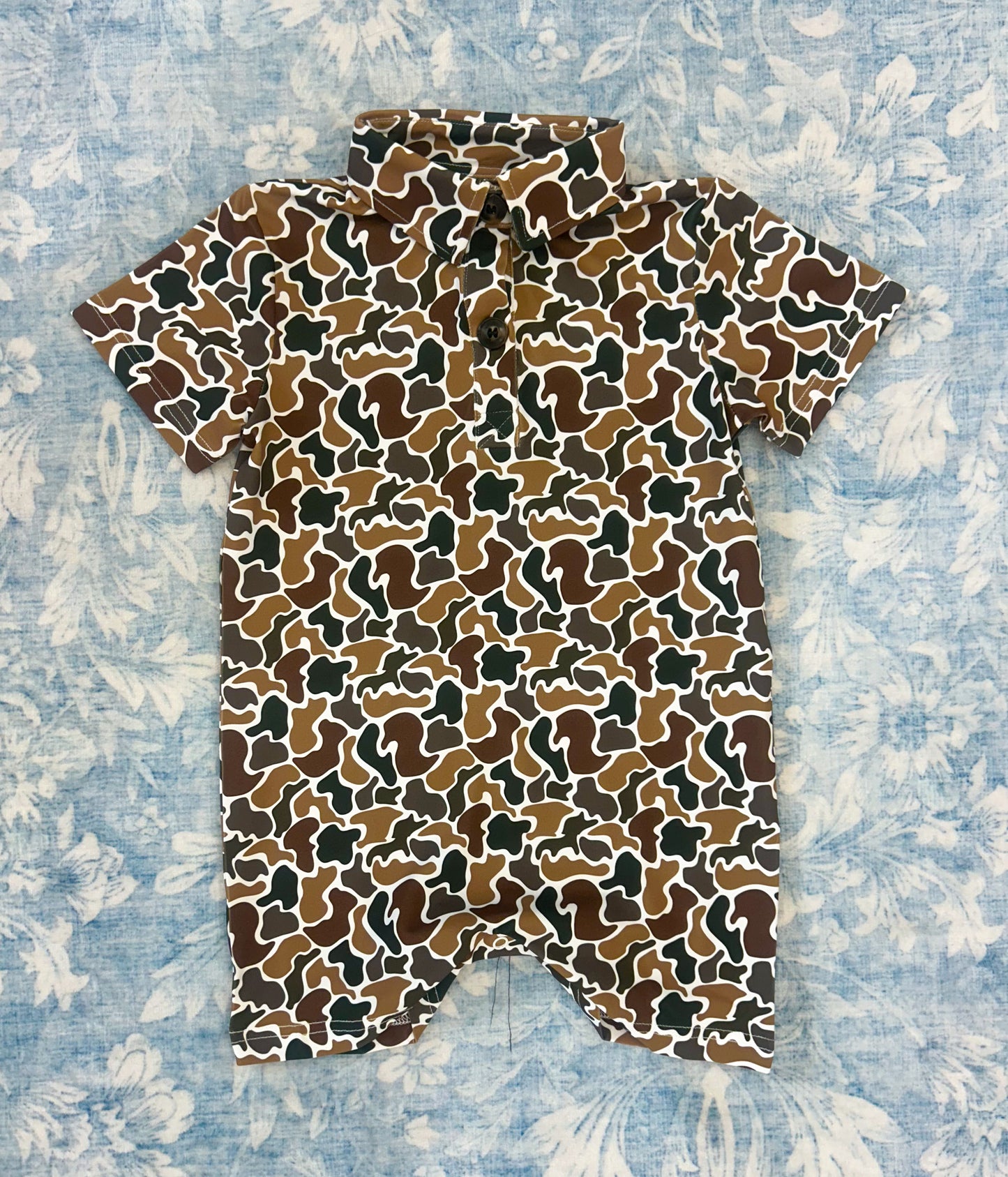 DUCK CAMO POLO ROMPER