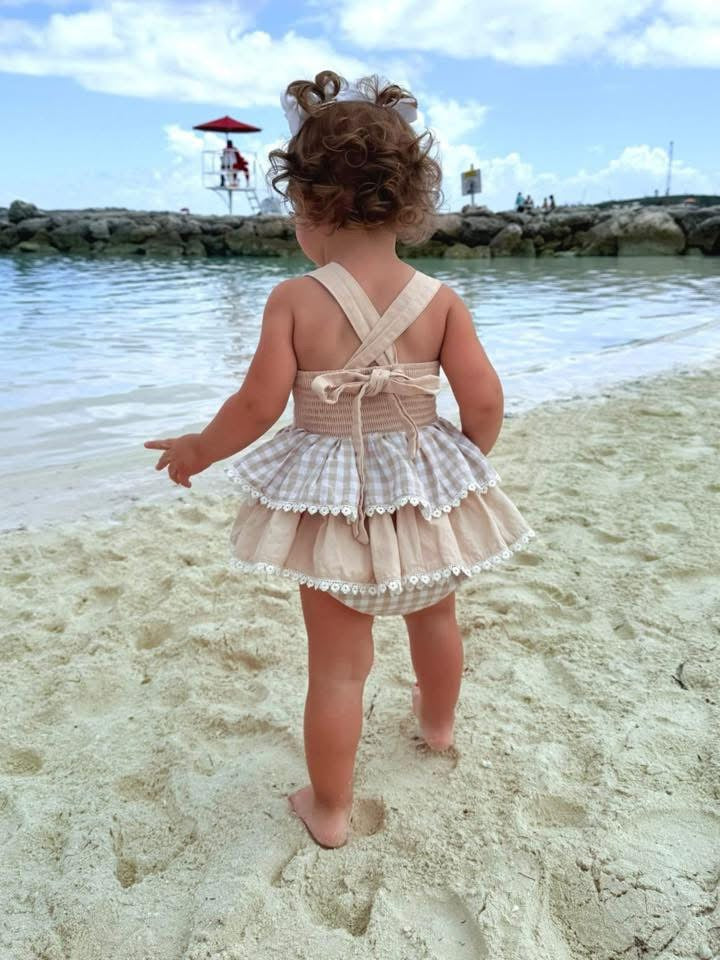 GIRLS TAKE ME TO THE BEACH BLOOMER SET