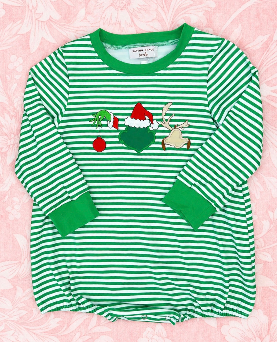 BOY MEAN ONE APPLIQUE BUBBLE