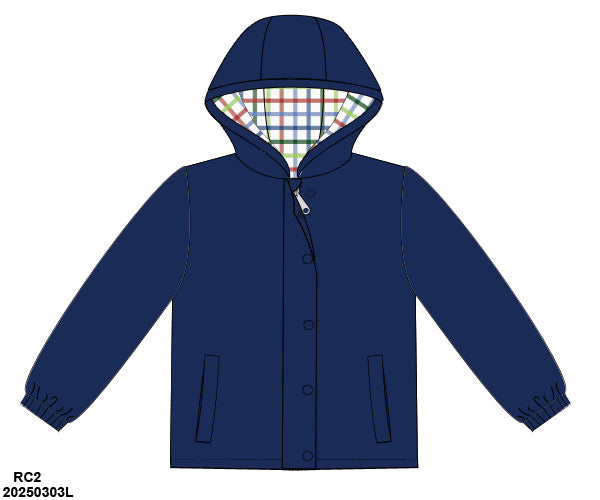 BOYS NAVY RAIN JACKET