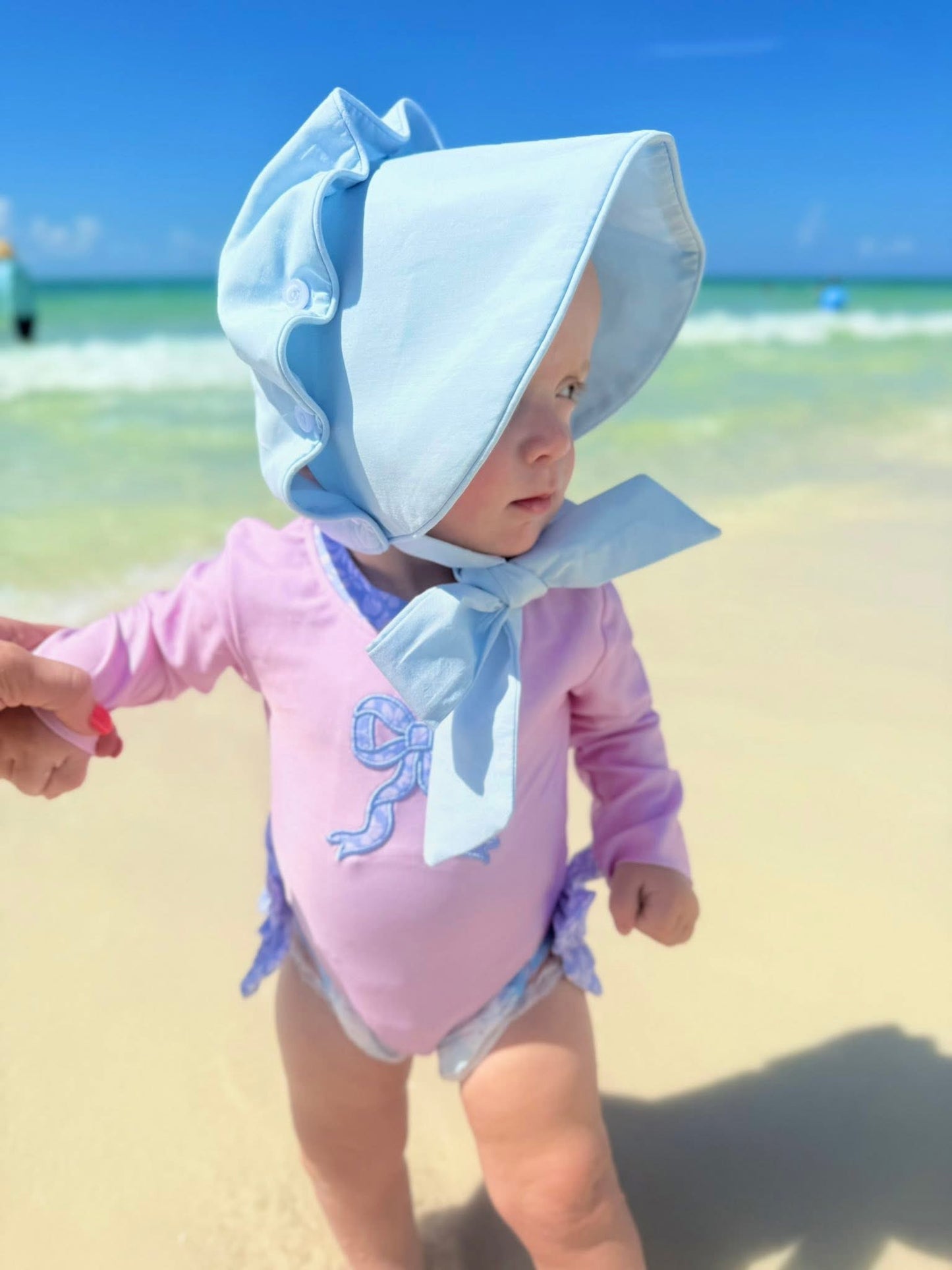 BLUE & BOWS SWIM GIRL 1PC RASHGUARD