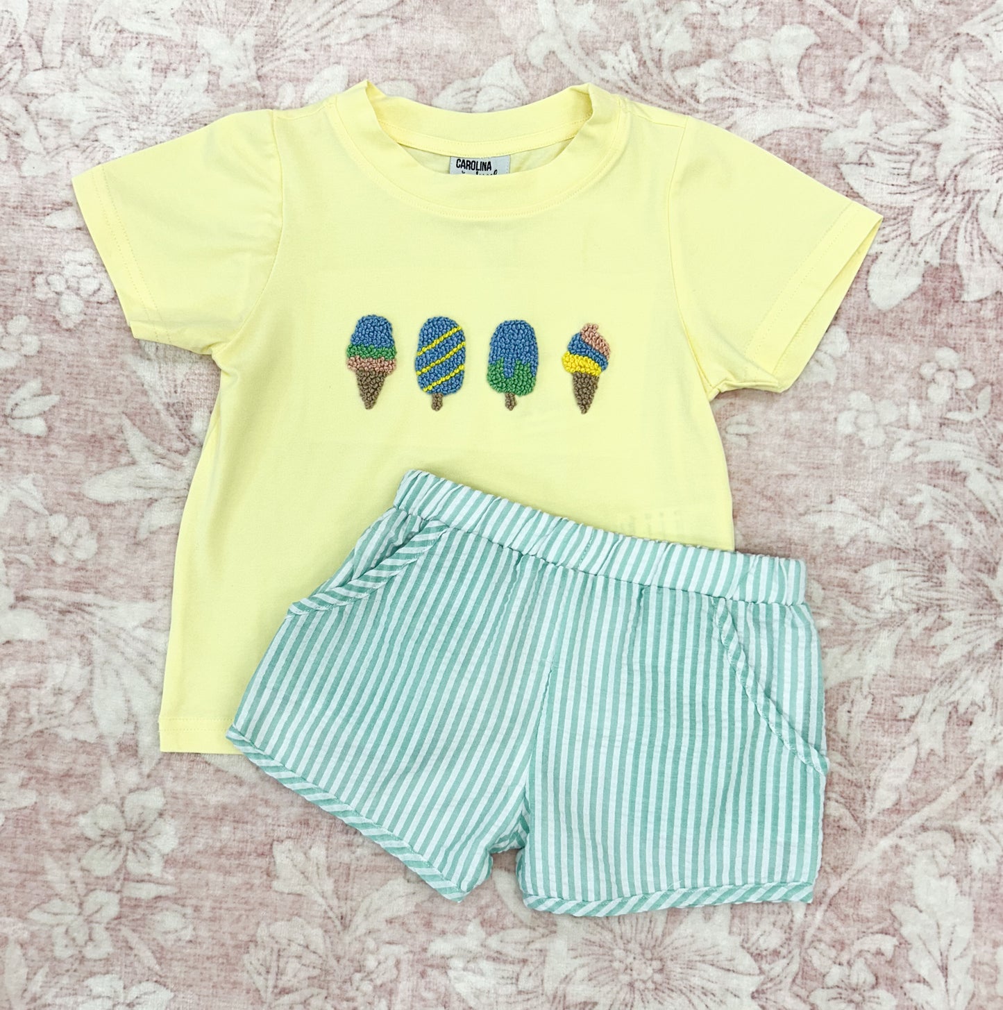 BOY I SCREAM FOR ICE CREAM SHORTIE SET