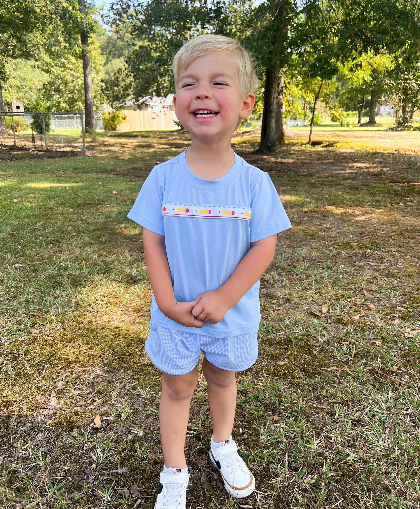 PENCIL RIBBON BOY SHORT SET