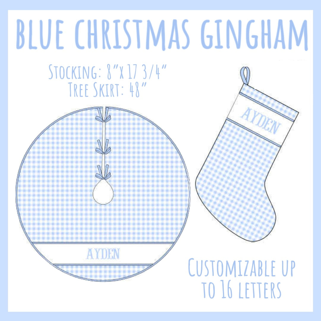 WS PO79: Blue Gingham Name Smock Essentials