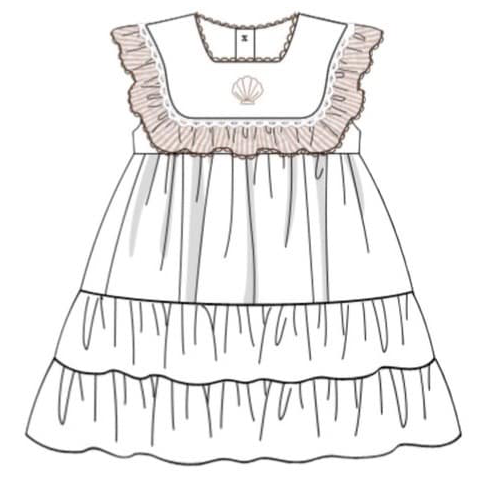SEERSUCKER SHELLS DRESS