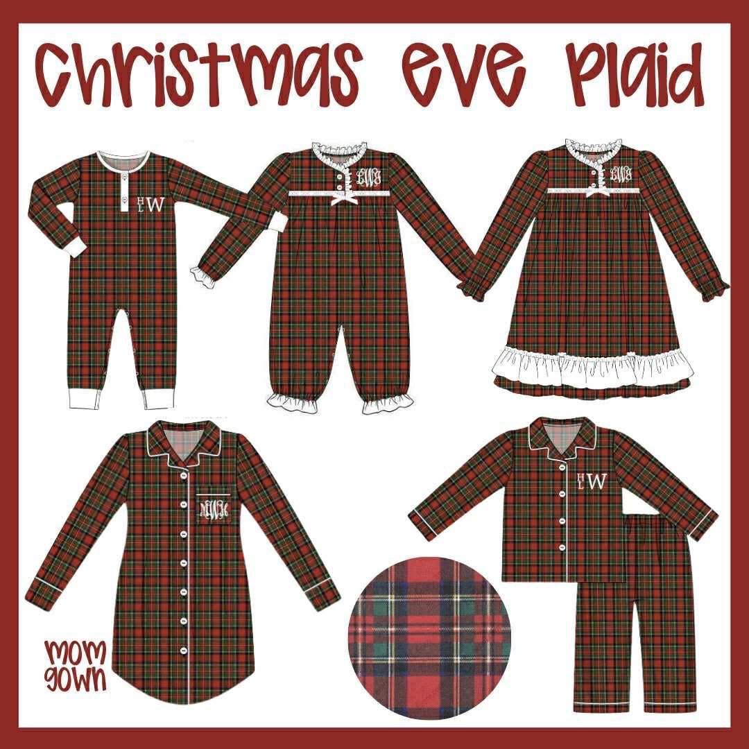 CHRISTMAS EVE PLAID MOM GOWN