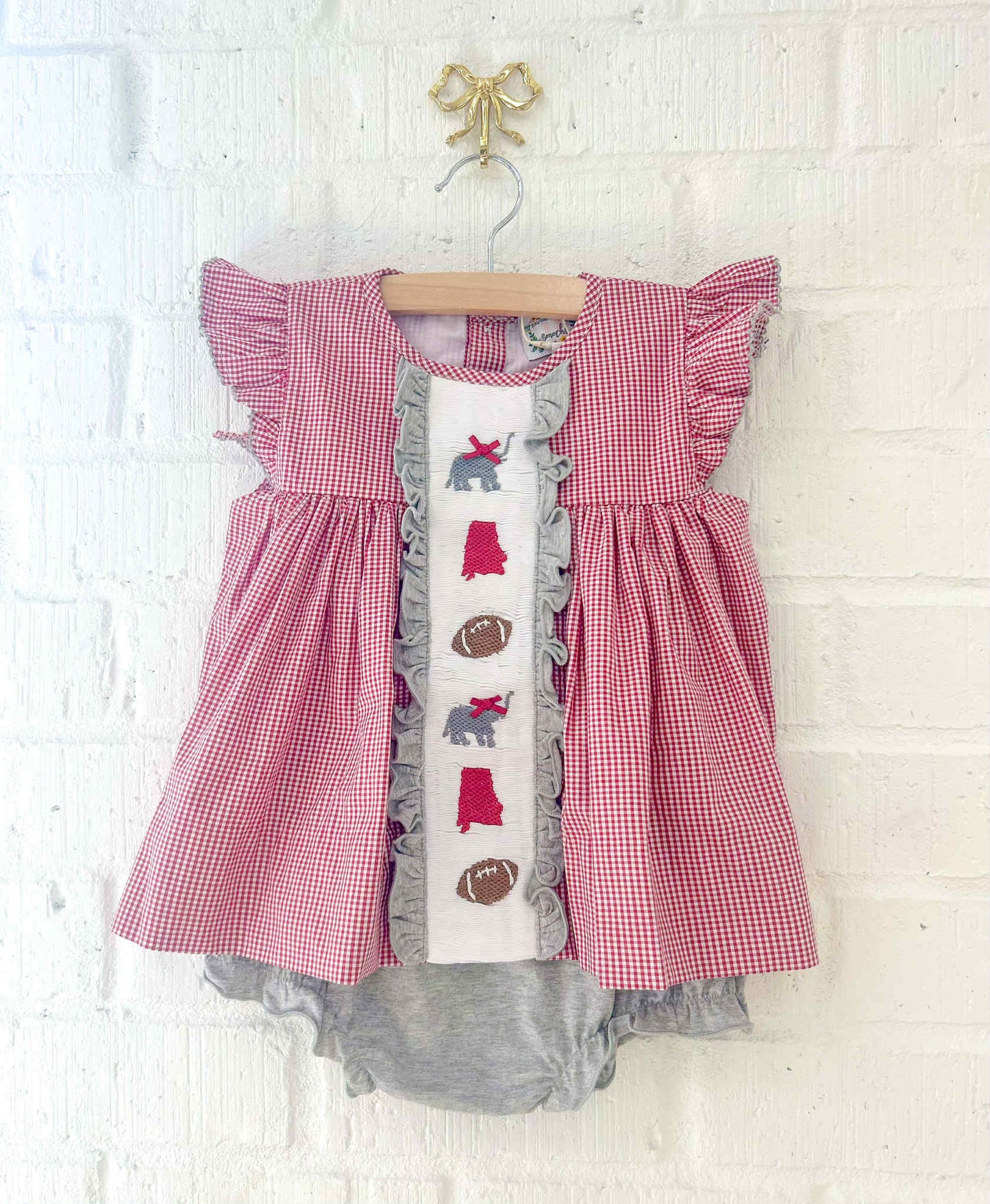 KIDS IN CRIMSON BLOOMER SET