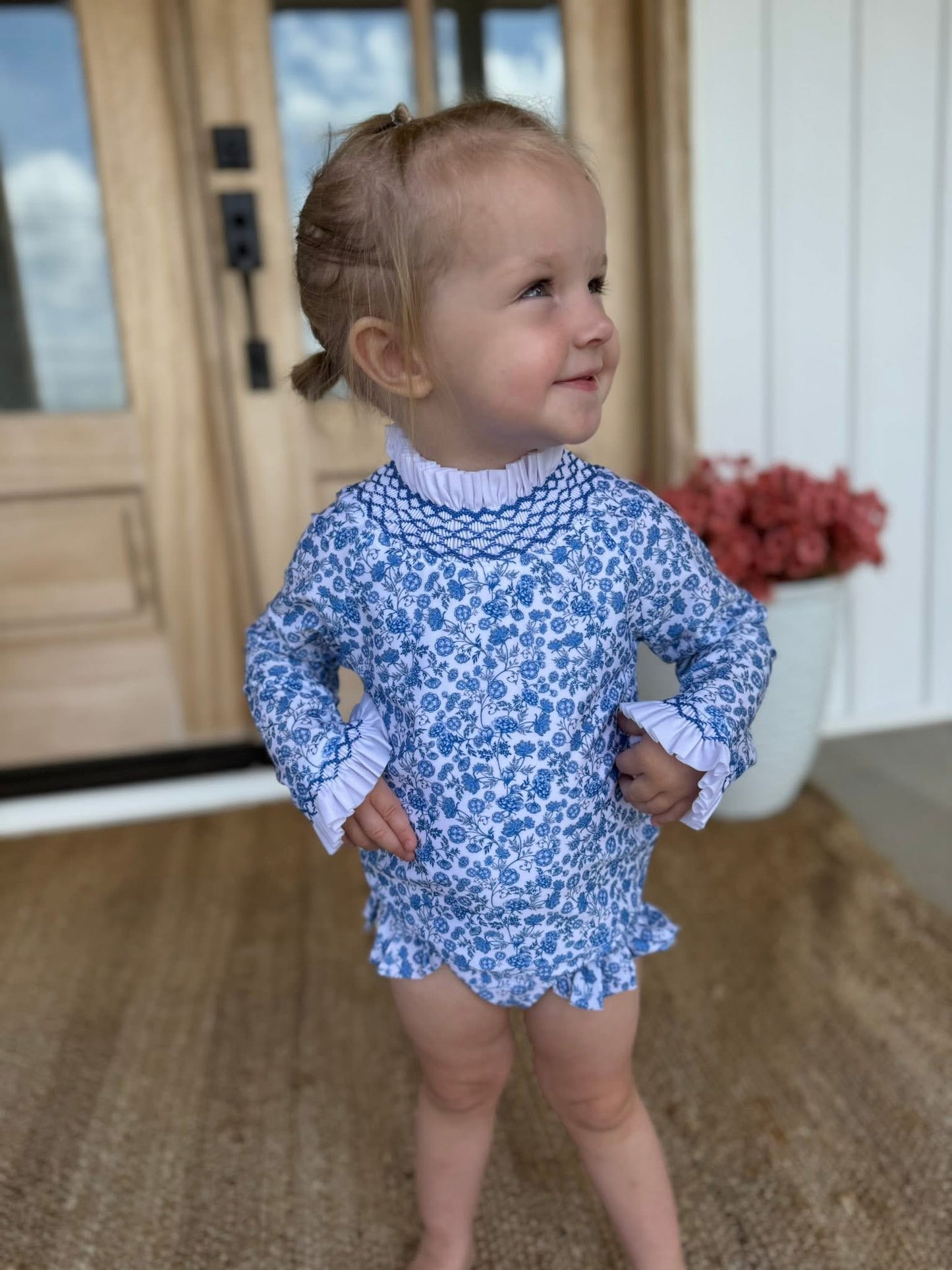 BLUE BOTANICAL FAMILY SWIM GIRL 2PC