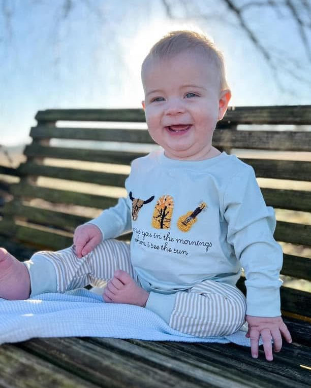 MISS YOU IN THE MORNINGS BOY PANT SET