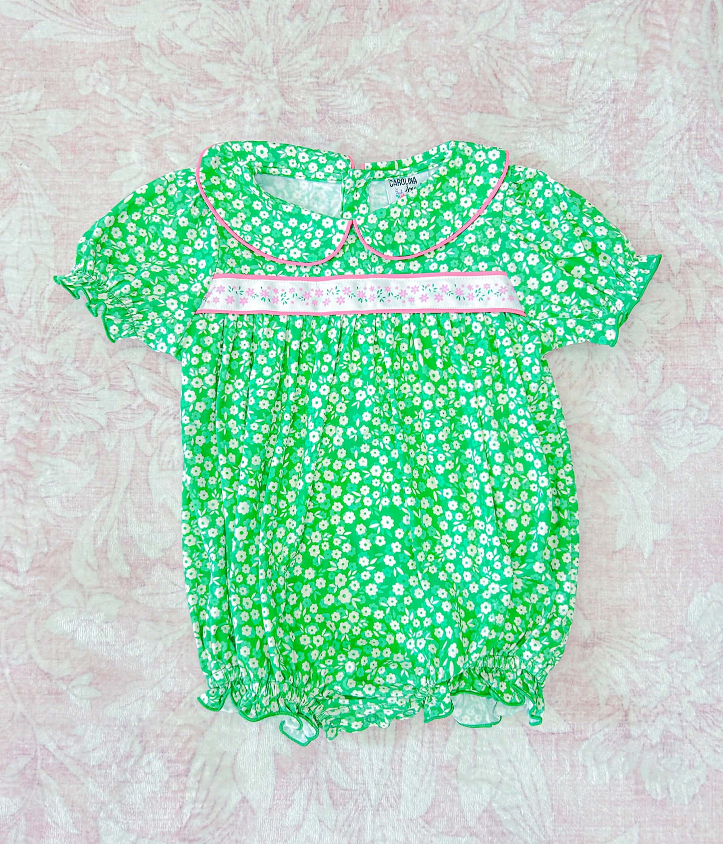 FOR THE FIRLS GREEN FLORAL BUBBLE