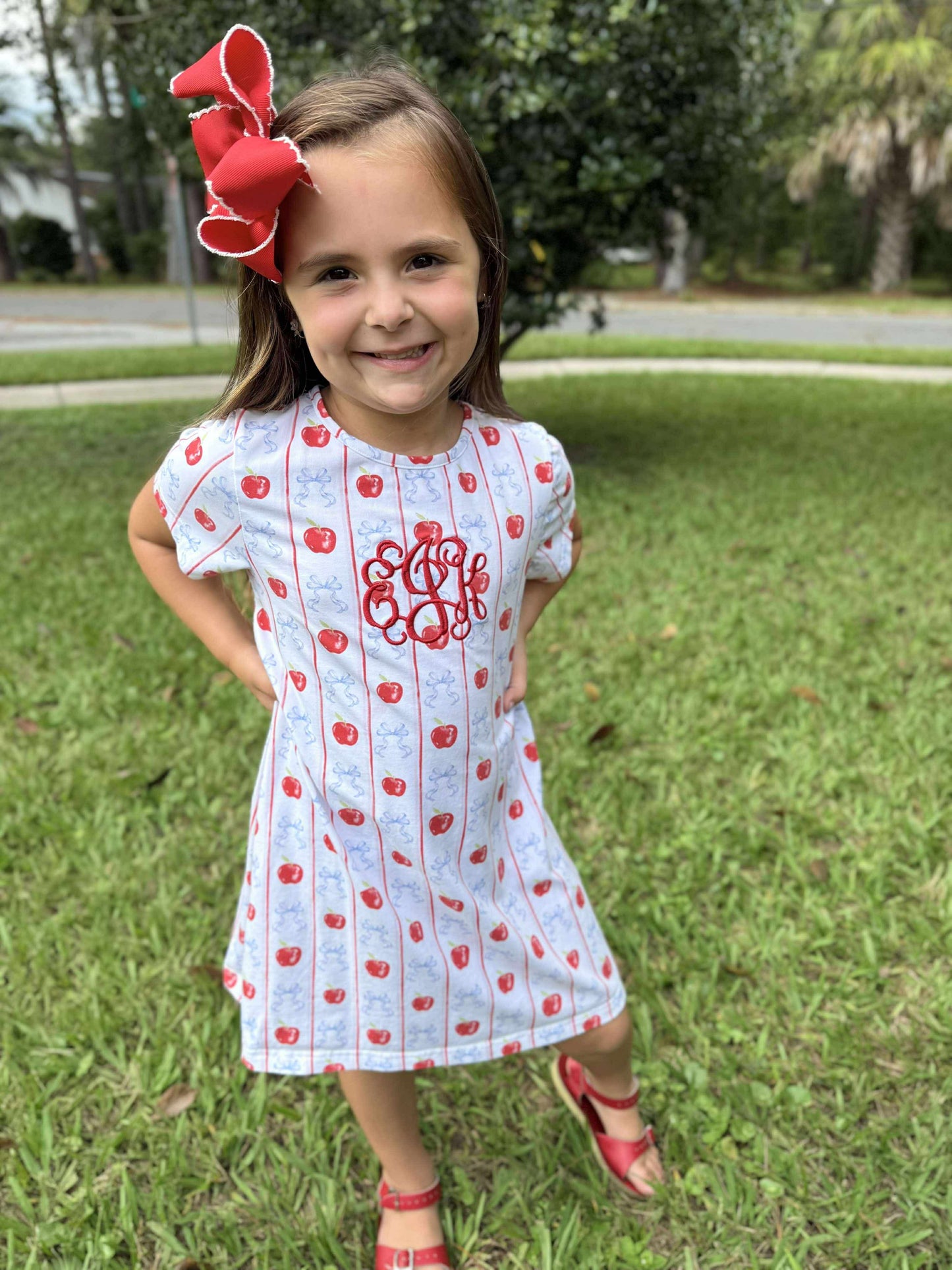 APPLES & BOWS DRESS