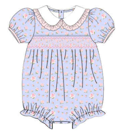WS PO82: Girls Ruth Floral Bubble
