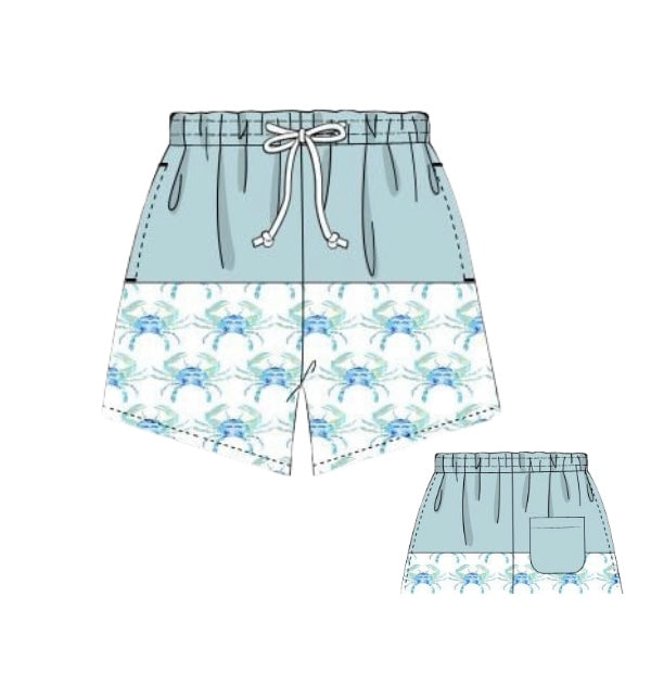 WS PO82: Men’s Blue Crab Swim Trunks