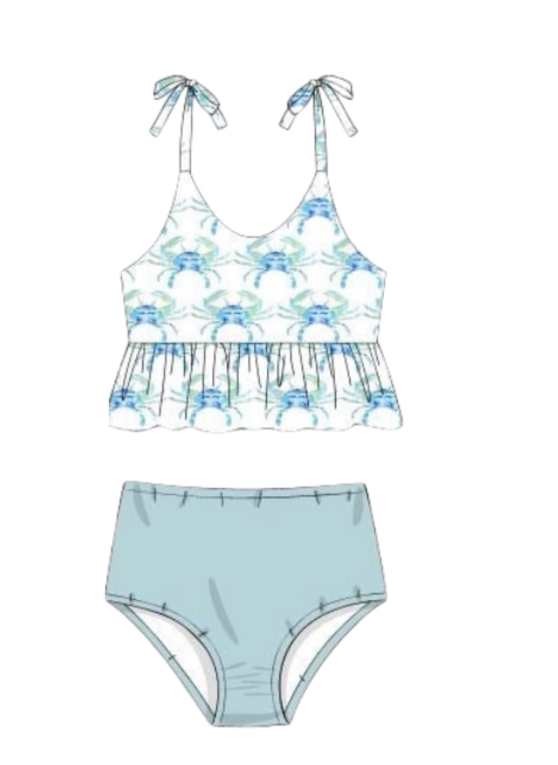 WS PO82: Women’s Blue Crab 2pc. Swim