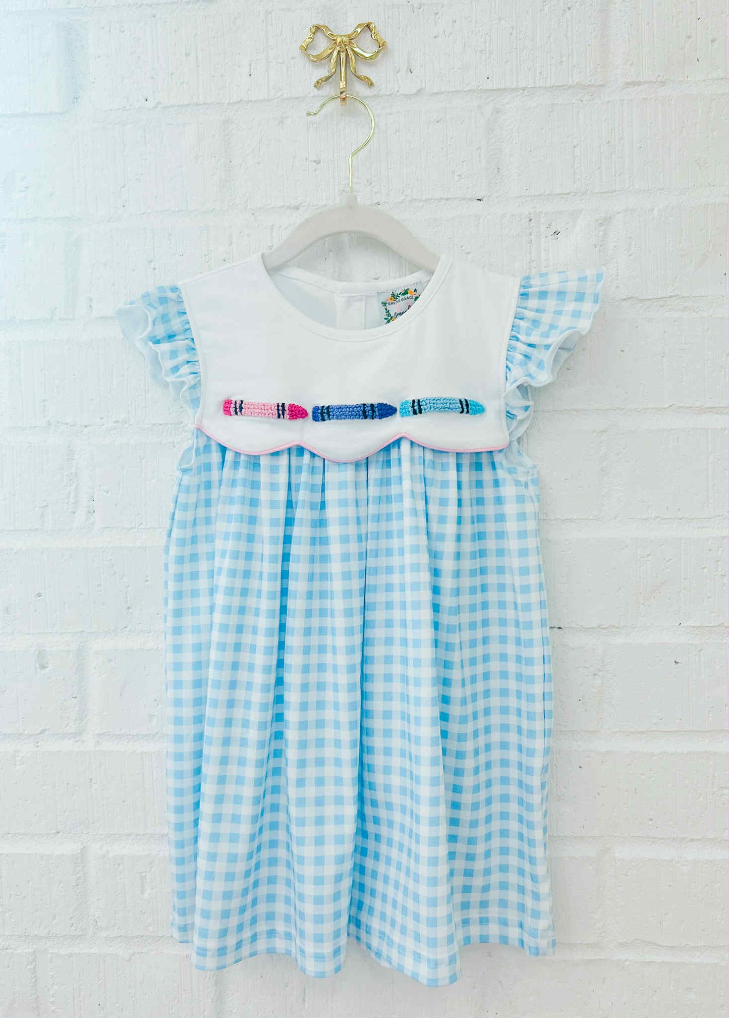 FRENCH KNOT CRAYONS DRESS