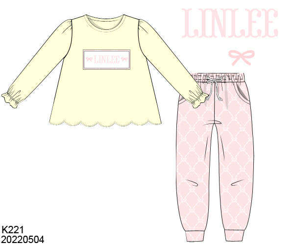 WS PO80: Girls Yellow Name Smock Play Set