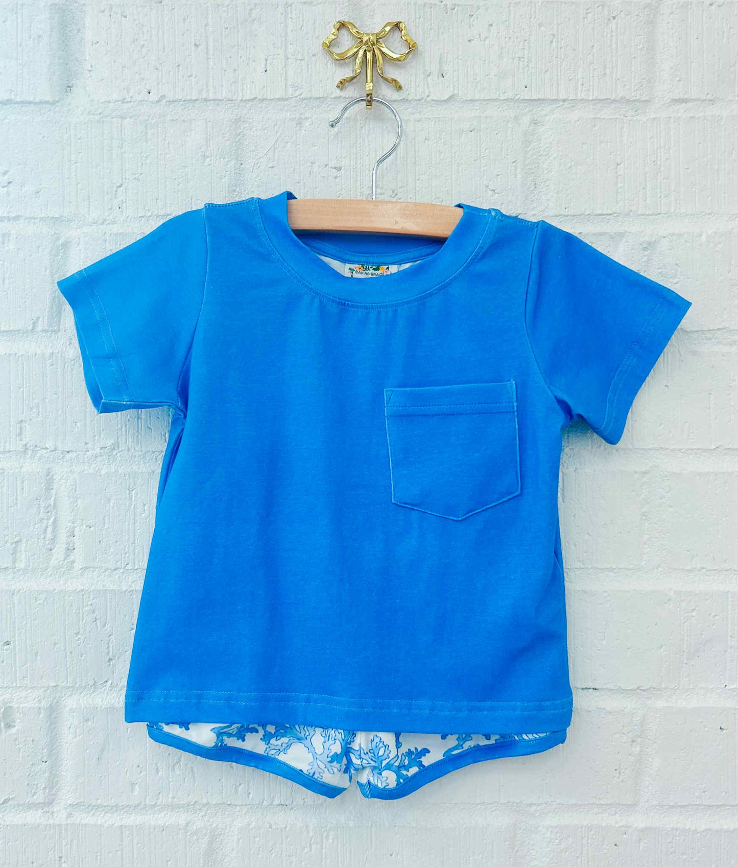 BLUE CORAL REEF BOY SHORT SET
