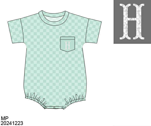WS PO82: Boys Checkered Casual Bubble