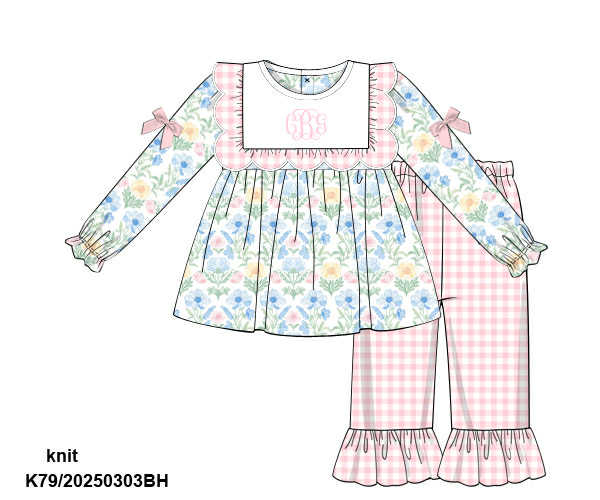 WS PO80: Girls Blossom & Blush Pants Set