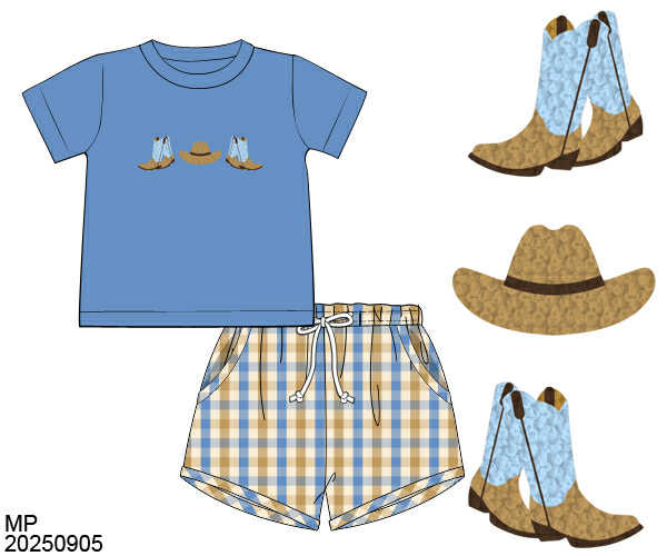 WS PO82: Boys Barn Party Short Set